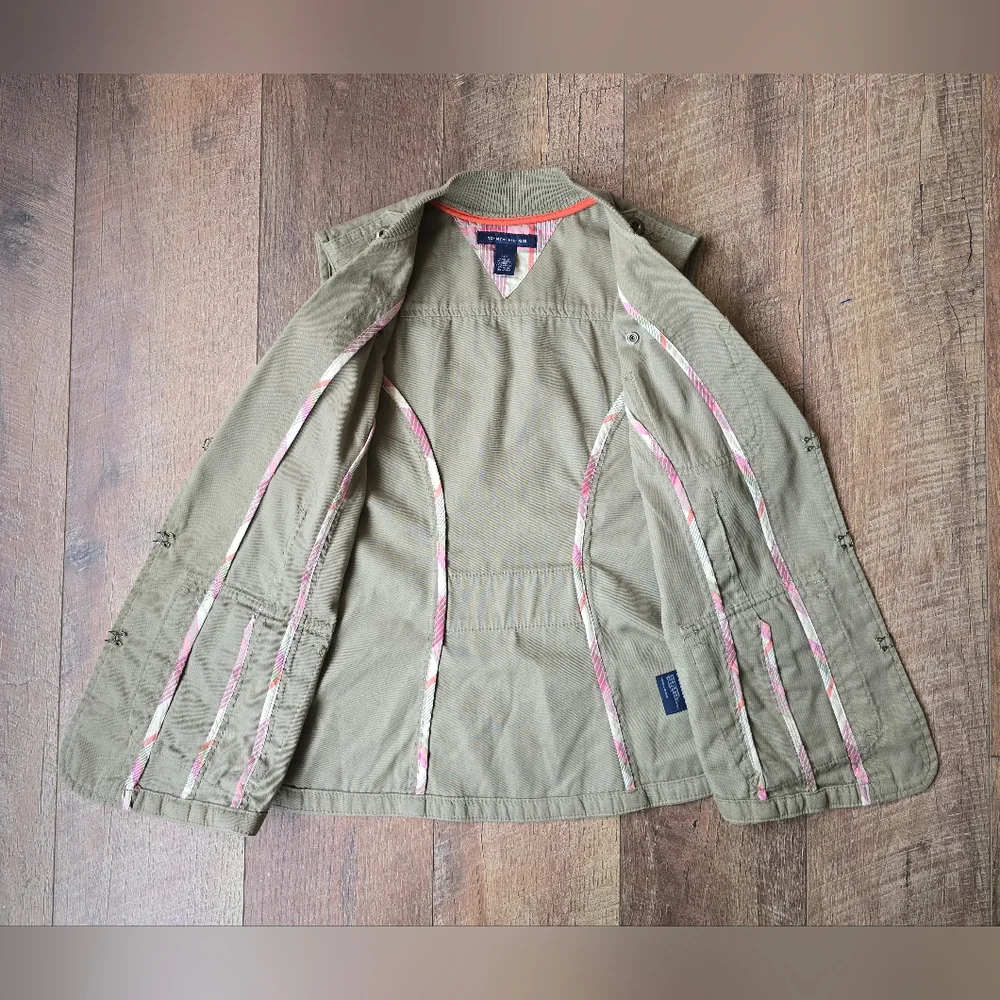 Tommy Hilfiger Army Green Utility Vest With Pockets Size Small - Picture 3 of 7